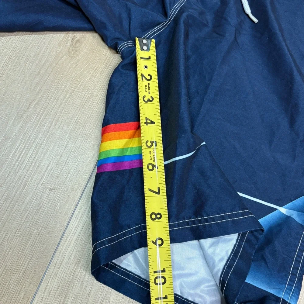 Vintage Pink Floyd Dark Side of the Moon Board Shorts Navy Blue Men 31 2005 Rock